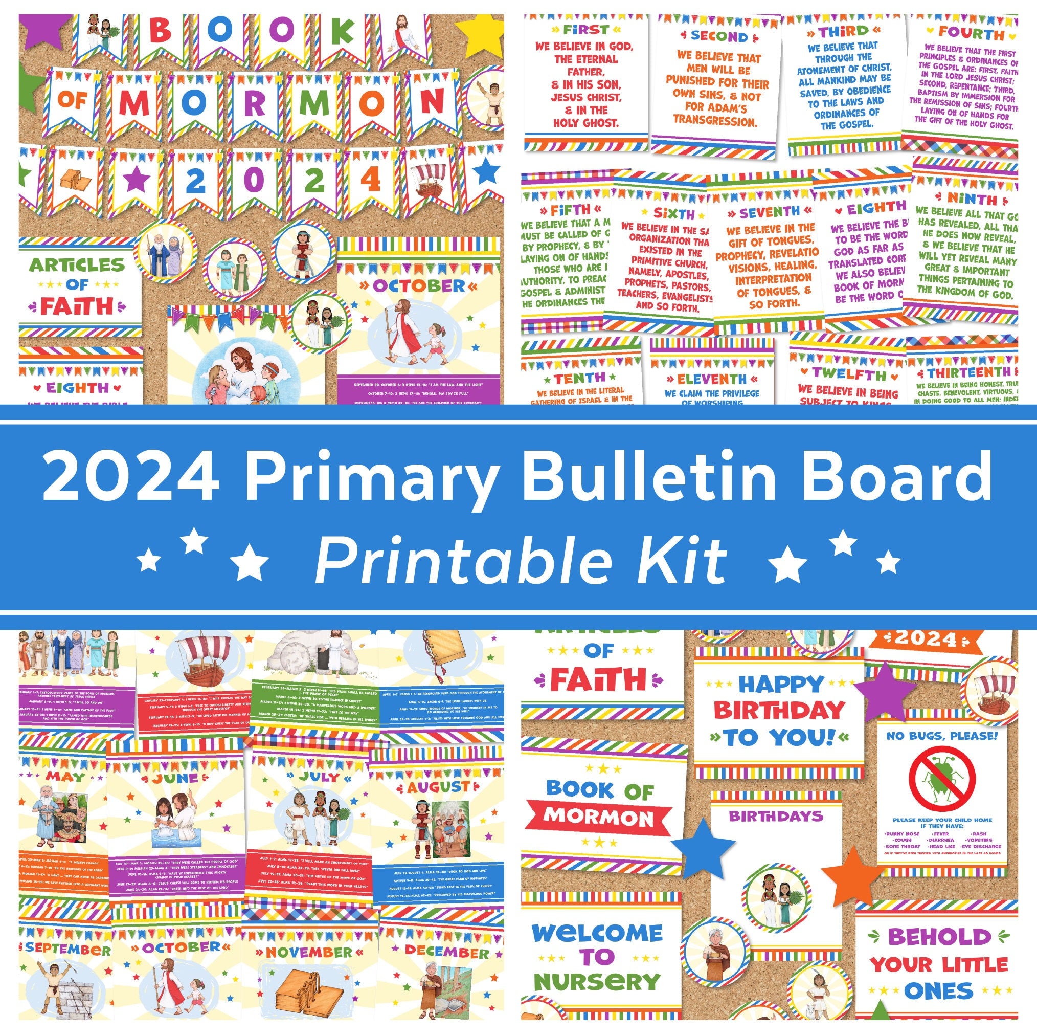 Book of Mormon 2024 Primary Bulletin Board Kit for your LDS