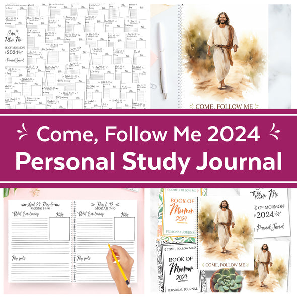 Come Follow Me 2024 Personal Journal | Book of Mormon 2024 LDS Come Follow Me Personal Study Guide Journal for Individual Study