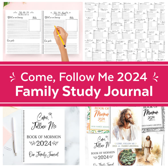 2024 Come Follow Me Family Journal | Book of Mormon 2024 LDS Come Follow Me Study Guide Journal