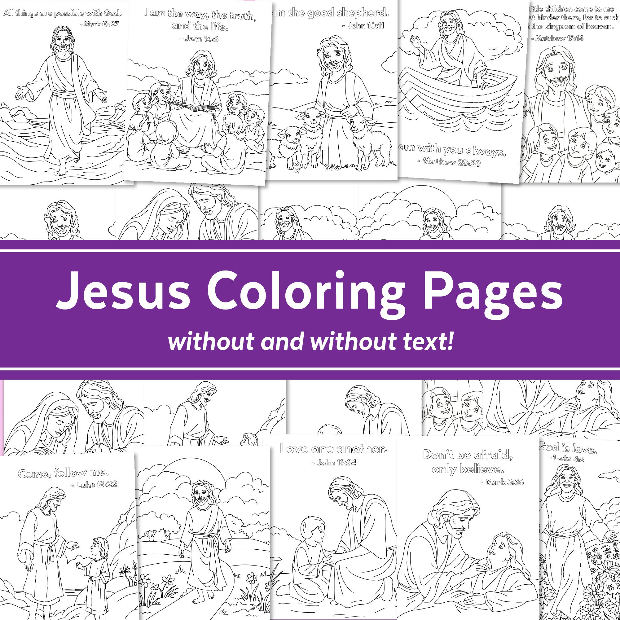 8 Bible Coloring Bookmarks With Animal Characters Scripture