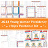 2024 LDS Young Women Presidency Kit | 2024 LDS Young Women Youth Binder Kit with Planner | I Am A Disciple Of Jesus Christ | Goal Planner
