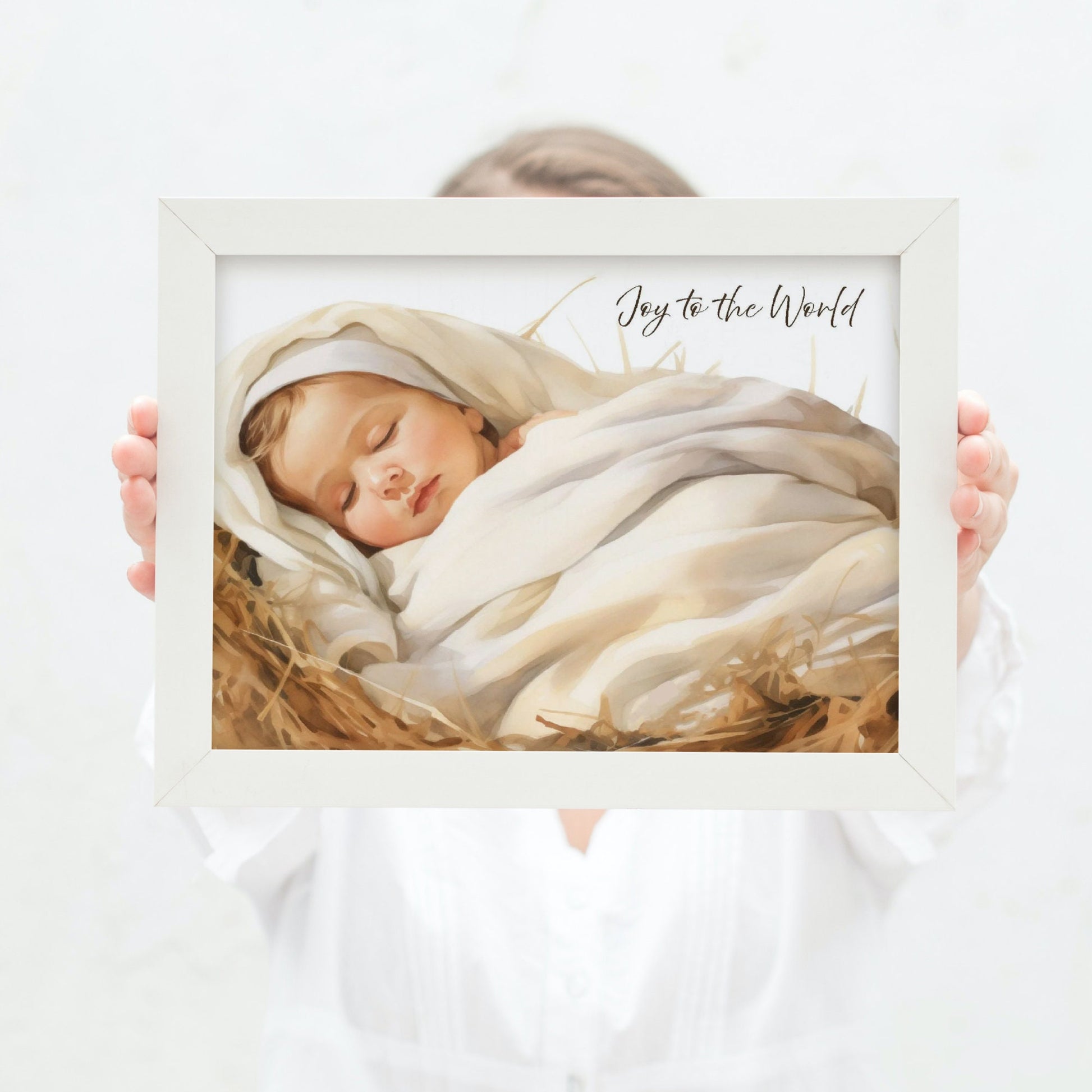 Christmas Wall Art | Digital Download | Baby Jesus Wall Art | Nativity Scene Art Print | Baby Jesus Print | Birth Of Jesus