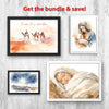 Christmas Wall Art | Digital Download | Baby Jesus Wall Art | Nativity Scene Art Print | Baby Jesus Print | Birth Of Jesus