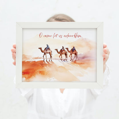 Wise Men Christmas Art | Nativity Scene | Modern Jesus Bible Printable Wall Art | Wise Men Still Seek Him