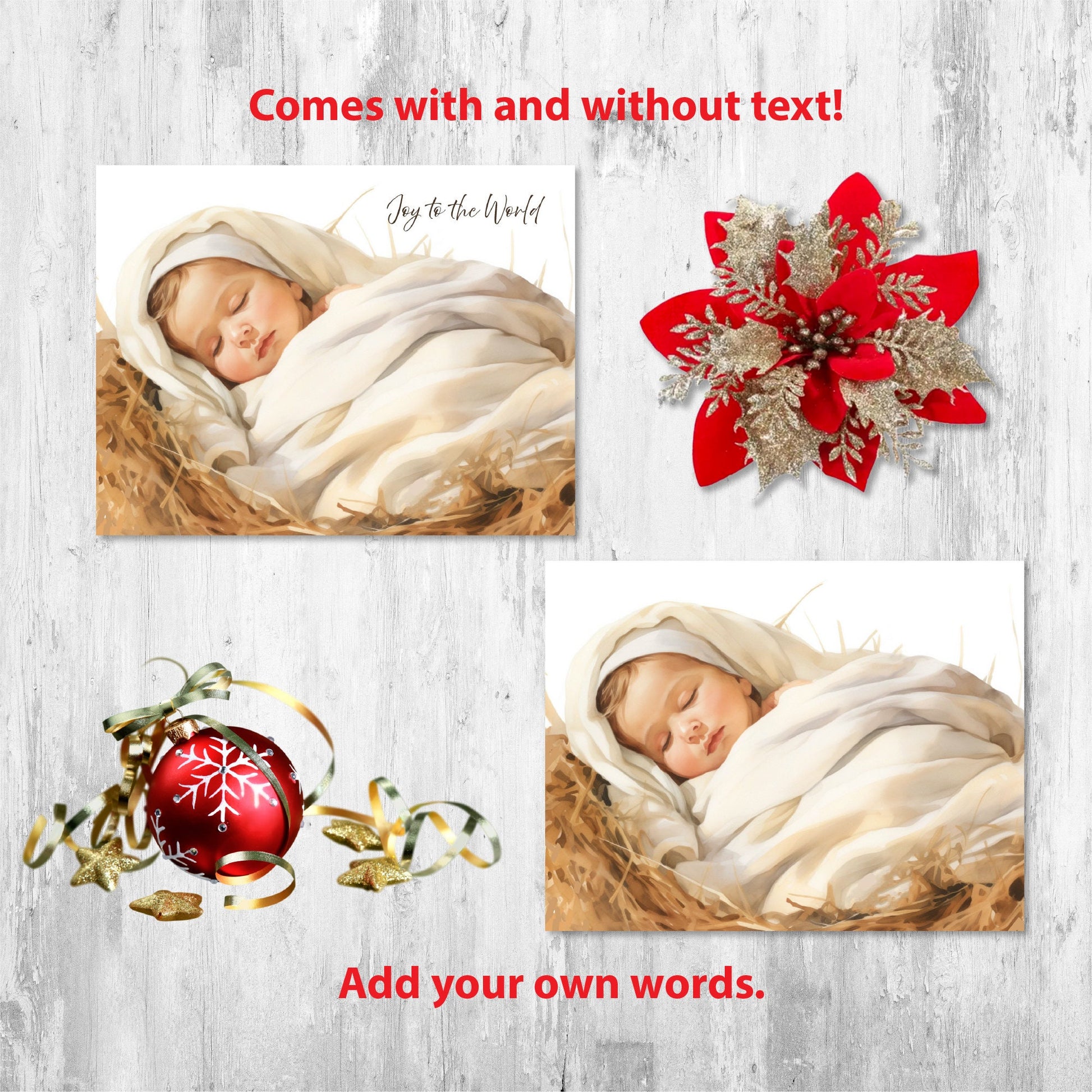 Christmas Wall Art | Digital Download | Baby Jesus Wall Art | Nativity Scene Art Print | Baby Jesus Print | Birth Of Jesus