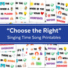 Choose the Right | February 2024 Singing Time Flipchart for LDS Primary Come, Follow Me