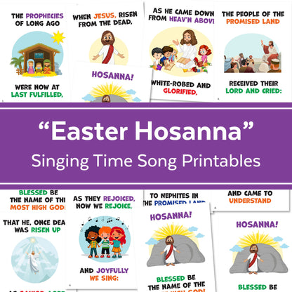 Easter Hosanna | Singing Time Flipchart for LDS Primary Come, Follow Me