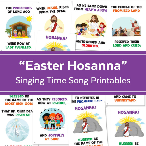 Easter Hosanna | Singing Time Flipchart for LDS Primary Come, Follow Me