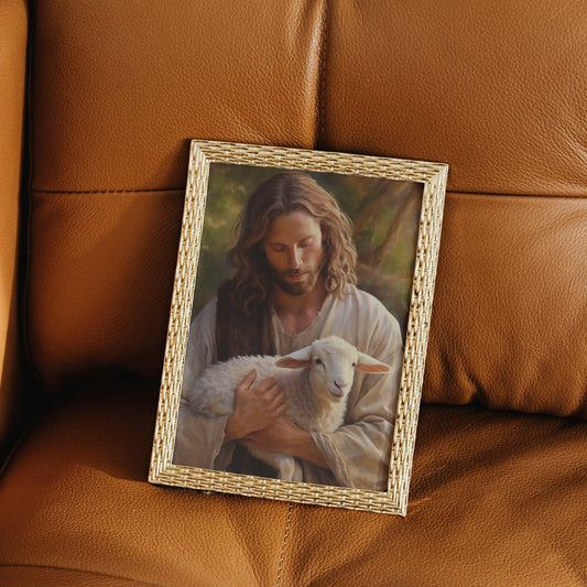 Christian Home Design Inspirational Wall Art Jesus Christ Portrait Fine Print Religious Sacred Imagery Faith Based Living Space Spiritual Room Enhancement Devotional Display Collection Perfect Gift For Believers Prayer Space Creation