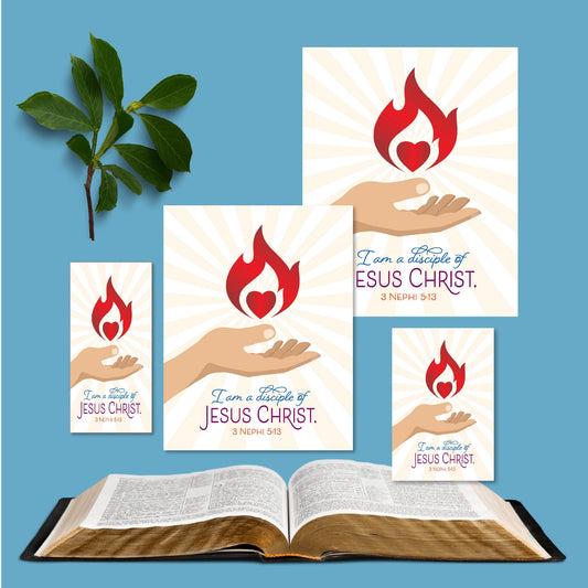 2024 LDS Youth Theme | I am a Disciple of Jesus Christ | 3 Nephi 5:13 | Printable LDS Art | Young Women Theme