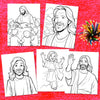 Jesus Coloring Pages | Sunday School Craft | Coloring Sheet | General Conference Coloring | Handdrawn Teaching Coloring Page | He Is Risen