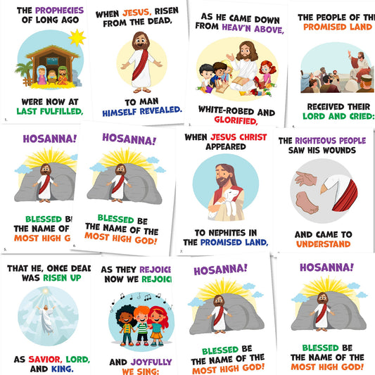 Easter Hosanna | Singing Time Flipchart for LDS Primary Come, Follow Me