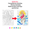 I Am a Disciple of Christ Stain Glass Watercolor Craft and Coloring Template 2024 LDS Young Women | Printable Poster Craft for Young Women