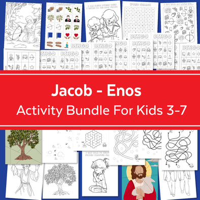Jacob Enos Book of Mormon Activity Bundle for kids 3-7 | LDS Come Follow Me 2024 | April Primary 2024