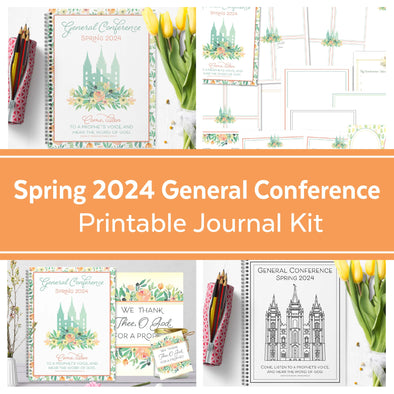 General Conference 2024 Journal Kit | Instant Download | April 2024 General Conference LDS Notes | LDS General Conference Printables