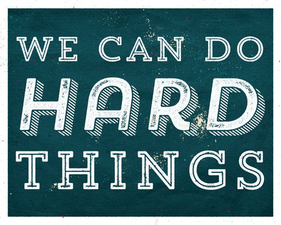 We Can Do Hard Things Vintage Wall Art, Retro Wall Art, Wall Printable, Instant Download