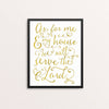 As For Me & My House We Will Serve the Lord Wall Art; Bible Print Art; Scripture Printable; Instant Download Home Decor