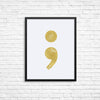 Semicolon Modern Art in BOTH Black & Gold, Minimalist Art, Instant Download, Semi-Colon Modern Art